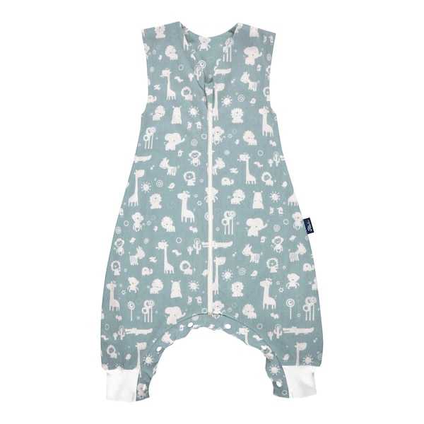 babywalz AlviSommer-Sleepoverall 0.5 TOG Zootiere blau Letzter Tag