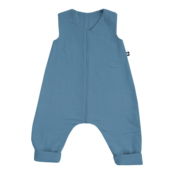 babywalz Julius ZöllnerSommer-Sleepoverall Jumper Musselin mit Beinen 0.5 TOG blau Bis zu 60% Rabatt