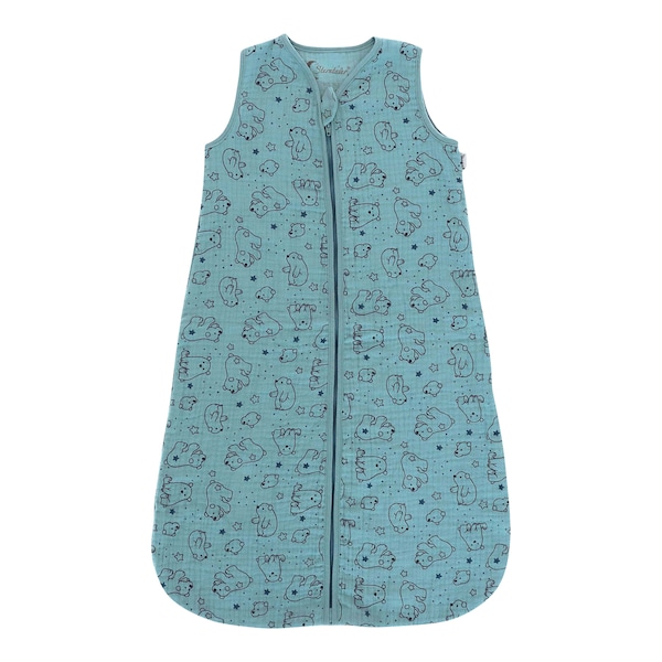 babywalz SterntalerSommerschlafsack Musselin TOG 1.0 türkis / Eisbär Elia