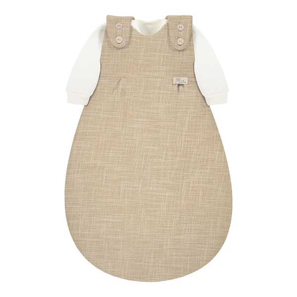 babywalz Alvi - BABY-MÄXCHEN3 tlg. Ganzjahresschlafsack Slub Musselin 2.5 TOG beige / Slub Muslin Fabrikladen