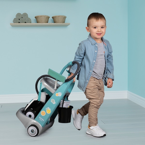 babywalz SmobyReinigungstrolley mit Staubsauger Auslauf