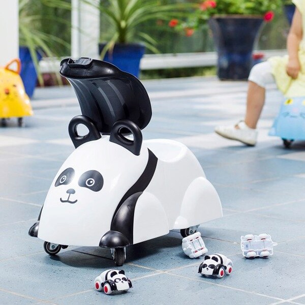 babywalz VikingtoysRutscher Cute Rider schwarz/weiss - Panda Schlussverkauf
