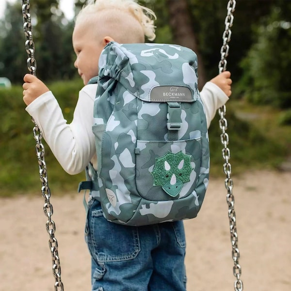 babywalz BeckmannKindergartenrucksack Classic Mini Dino grau Flash Sale