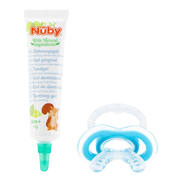 babywalz Nûby2-tlg. Zahnungsgel 15g und Zahnungshilfe Silikon