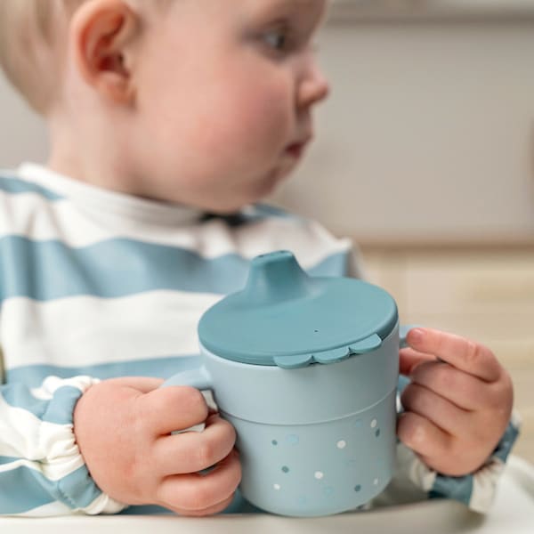babywalz Done by DeerTrinklernbecher Foodie Dots blau Riesige Rabatte
