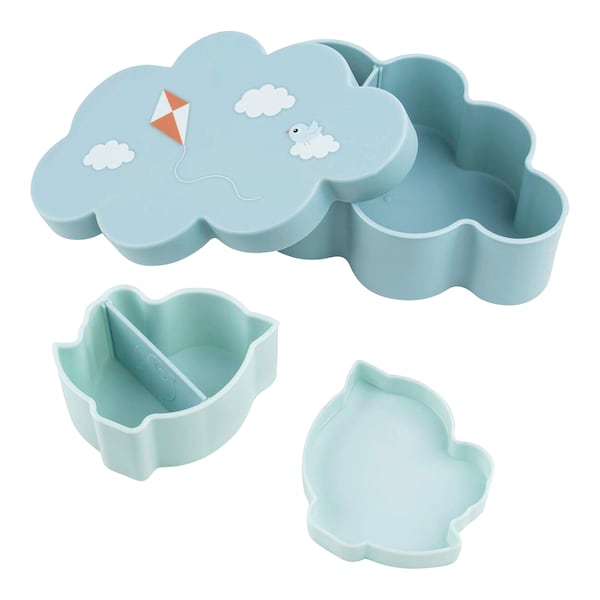 babywalz Done by Deer3tlg. Set Lunch & Snackbox mit Strohhalmflasche Playground blau Kostenloser Versand international
