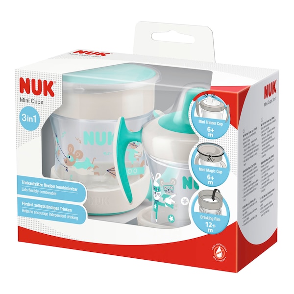 babywalz NUK2er-Set Trinklernbecher Mini Magic Cup und Mini Trainer Cup 160 ml Speichern exportieren