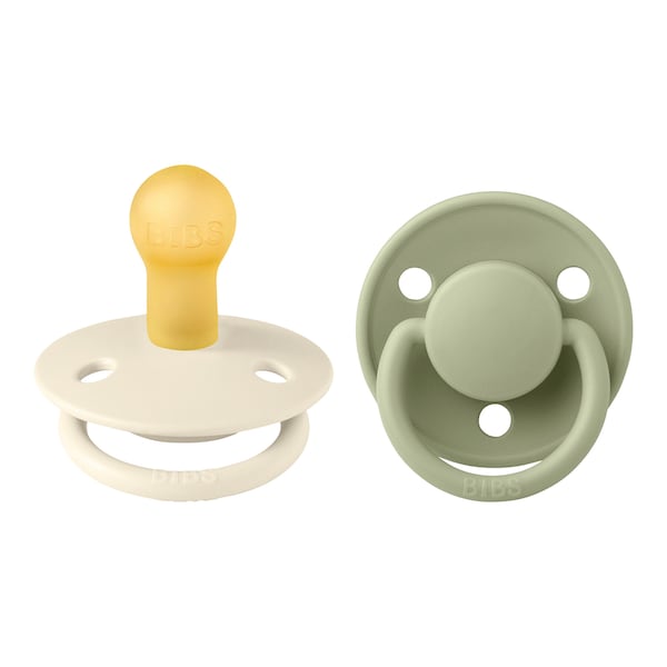 babywalz BIBS2er-Pack De Lux Schnuller Latex 6-18M beige / grün
