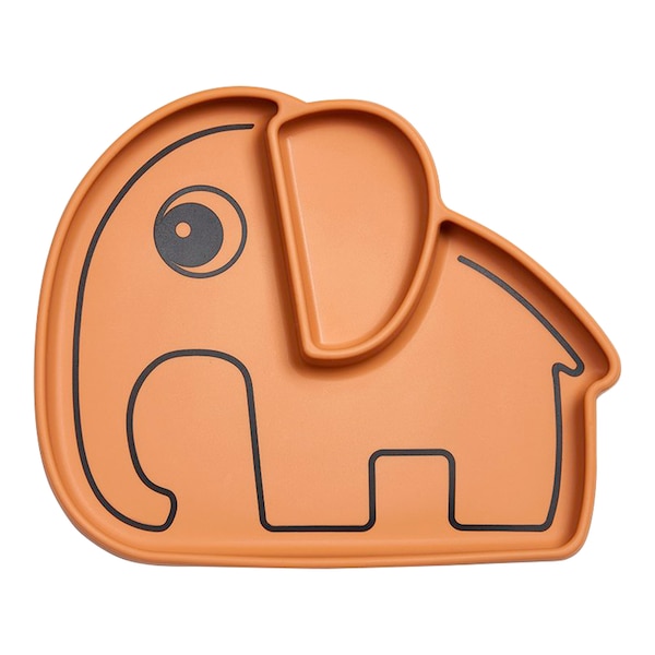 babywalz Done by DeerEsslernteller Silikon Elefant Elphee senfgelb