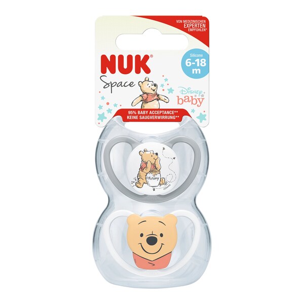 babywalz NUK - DISNEY WINNIE PUUH2er-Pack Schnuller Space 6-18M Blitzverkäufe