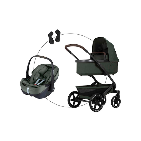 babywalz Joolz - Geo³Kombikinderwagen Trio-Set inkl. Babyschale Pebble 360 Pro 2 forest green