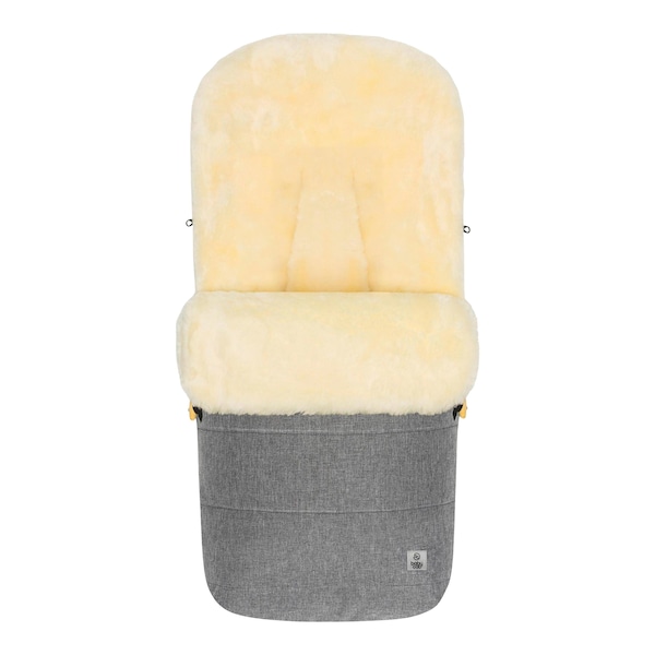 babywalz babycabWinterfußsack Lammfell Lille für Kinderwagen Buggy hellgrau melange