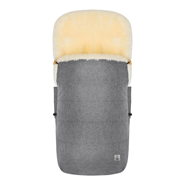 babywalz babycabWinterfußsack Lammfell Lille für Kinderwagen Buggy hellgrau melange Sonderangebot der Fabrik