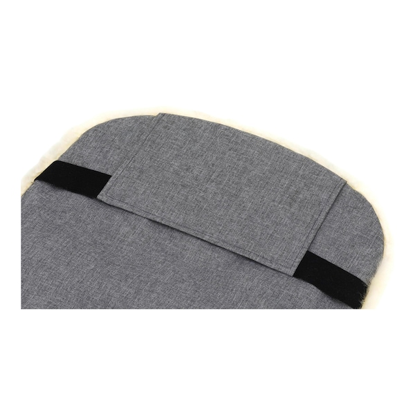 babywalz babycabWinterfußsack Lammfell Lille für Kinderwagen Buggy hellgrau melange Sonderangebot der Fabrik