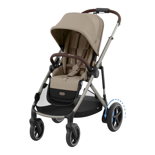 babywalz Cybex - GOLDKinderwagen e-Gazelle Almond beige