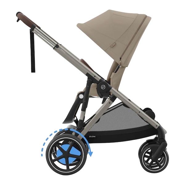 babywalz Cybex - GOLDKinderwagen e-Gazelle Almond beige Exklusivangebot