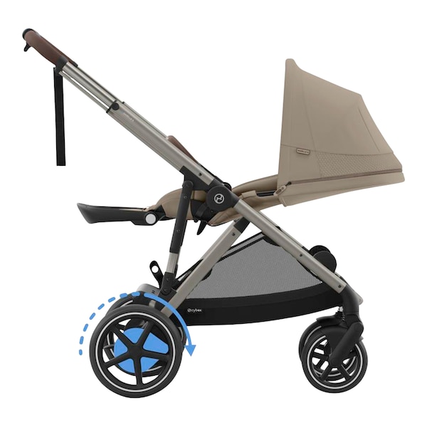 babywalz Cybex - GOLDKinderwagen e-Gazelle Almond beige Exklusivangebot