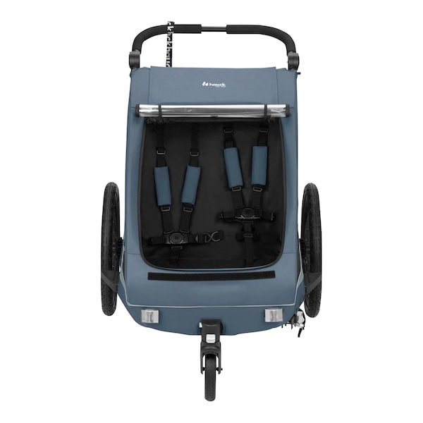 babywalz HauckFahrradanhänger Dryk Duo Plus Dark Blue Lagerräumung