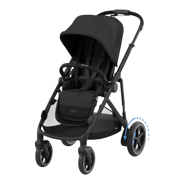 babywalz Cybex - GOLDKinderwagen e-Gazelle moon blck