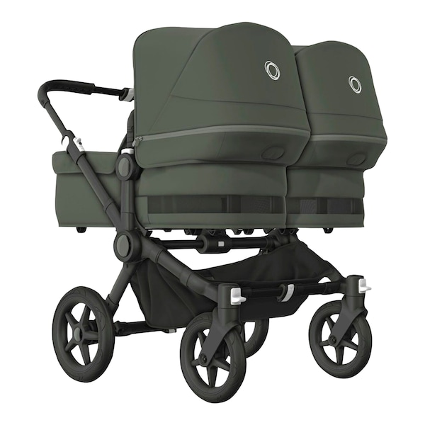 babywalz Bugaboo - DONKEY 5Zwillings- und Geschwisterwagen Bundle Twin black / forest green Angebote