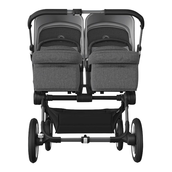 babywalz Bugaboo - DONKEY 5Zwillings- und Geschwisterwagen Bundle Twin graphite / grey melange Schlussverkauf