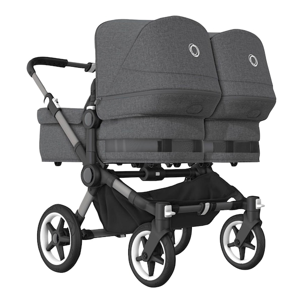 babywalz Bugaboo - DONKEY 5Zwillings- und Geschwisterwagen Bundle Twin graphite / grey melange Schlussverkauf