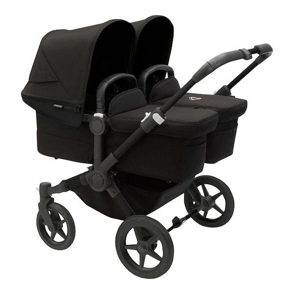 babywalz Bugaboo - DONKEY 5Zwillings- und Geschwisterwagen Bundle Twin black / midnight black
