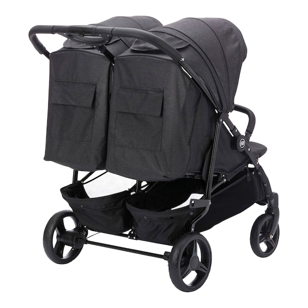 babywalz FillDuo Zwillingswagen schwarz melange Vatertagsangebot