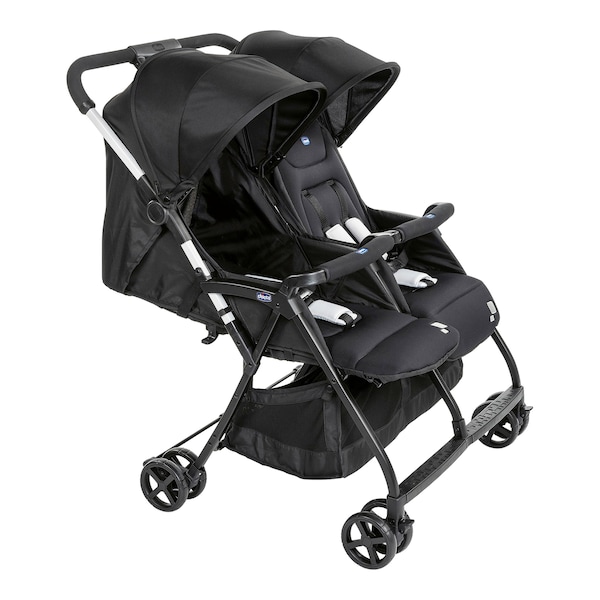 babywalz ChiccoZwillingsbuggy Ohlalà Twin black night Valentinstagsangebot