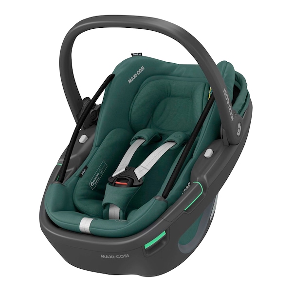 babywalz Maxi-CosiBabyschale Coral 360 i-Size Bundle inkl. Isofix-Basis FamilyFix 360 essential green Bestseller