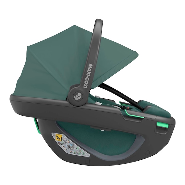 babywalz Maxi-CosiBabyschale Coral 360 i-Size Bundle inkl. Isofix-Basis FamilyFix 360 essential green Bestseller