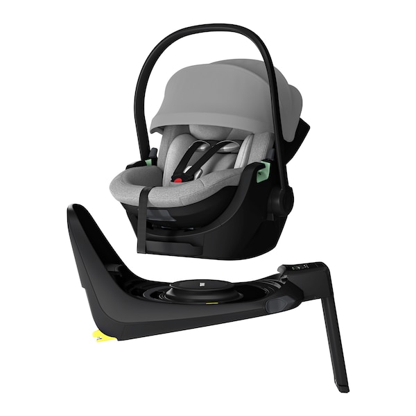 babywalz ThuleBabyschale Maple inkl. Isofix Basis Alfi light grey Kostenlose Rückgabe