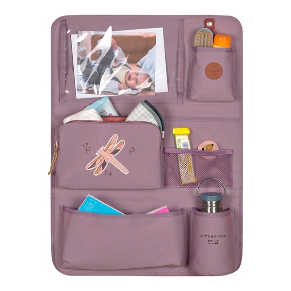 babywalz LässigRückenlehnen- Spielzeugtasche Car Wrap-to-Go Adventure lila Libelle Blitzangebot
