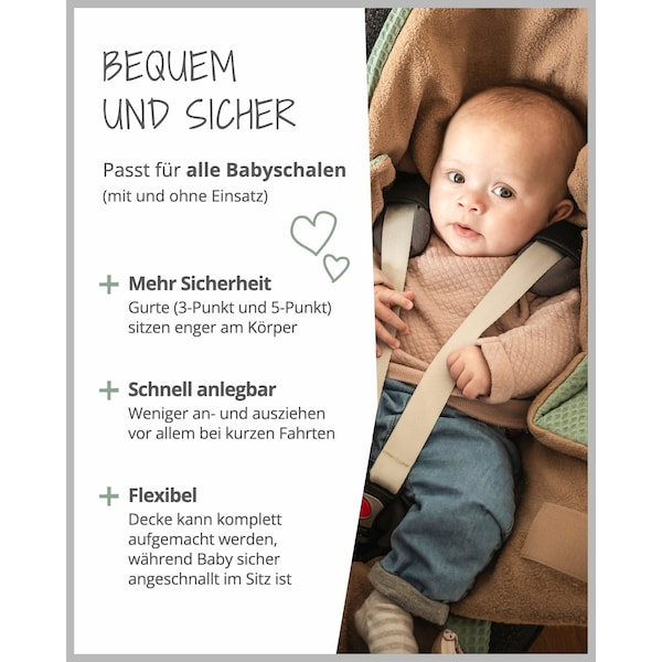 babywalz UllenboomEinschlagdecke Waffelpiqué wattiert beige / grün / Waldfreunde Große Rabatte