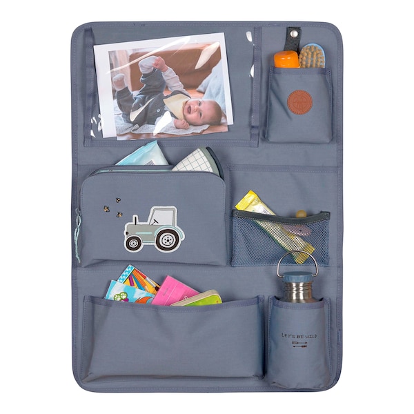 babywalz LässigRückenlehnen- Spielzeugtasche Car Wrap-to-Go Adventure blau Traktor VIP-Rabatte