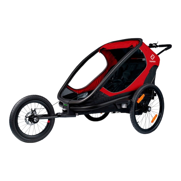 babywalz hamaxOutback Fahrradanhänger red / black Schlussverkauf