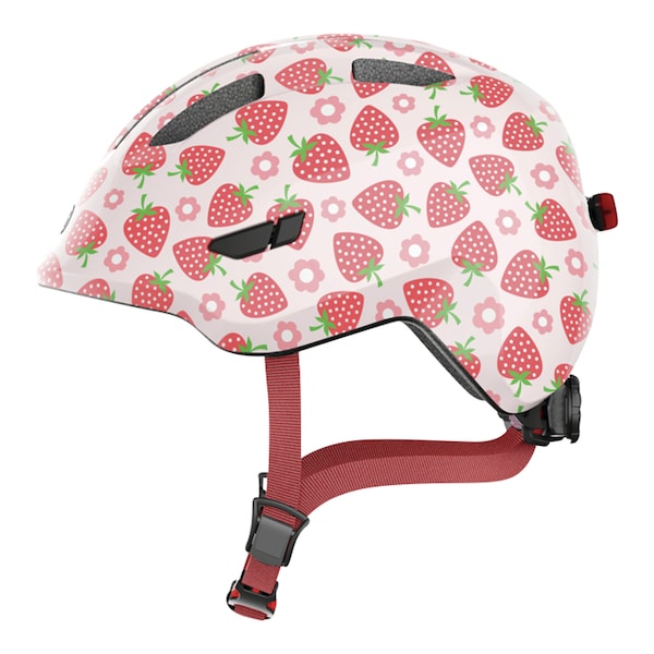 babywalz ABUSFahrradhelm Smiley 3.0 LED rose strawberry Kostenloser Versand