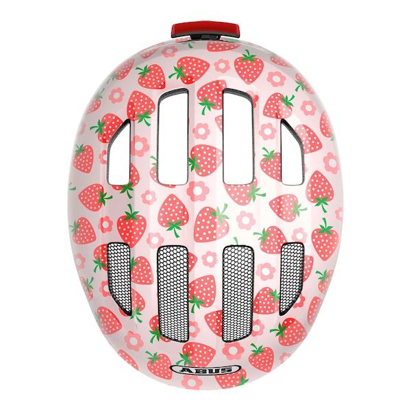 babywalz ABUSFahrradhelm Smiley 3.0 LED rose strawberry Kostenloser Versand