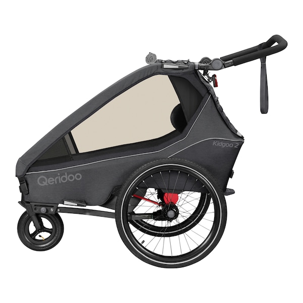 babywalz QeridooFahrradanhänger Kidgoo 2 Steel Grey Sonderangebot