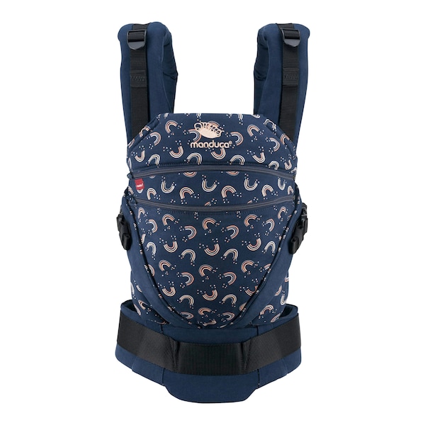 babywalz manduca® - XTBabytrage 3 Tragepositionen Limited Edition navy / print Nur noch ein Tag übrig