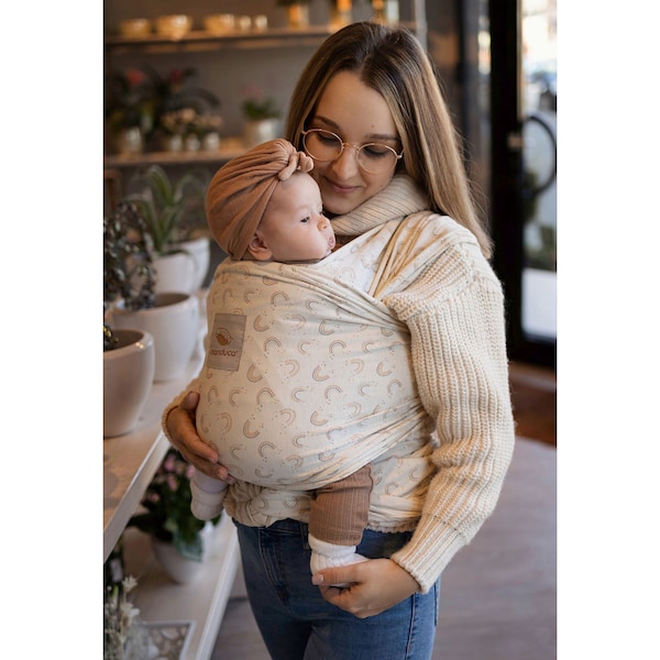 babywalz manduca® - SLINGBabytragetuch 510cm Limited Edition sand / print Preisnachlass
