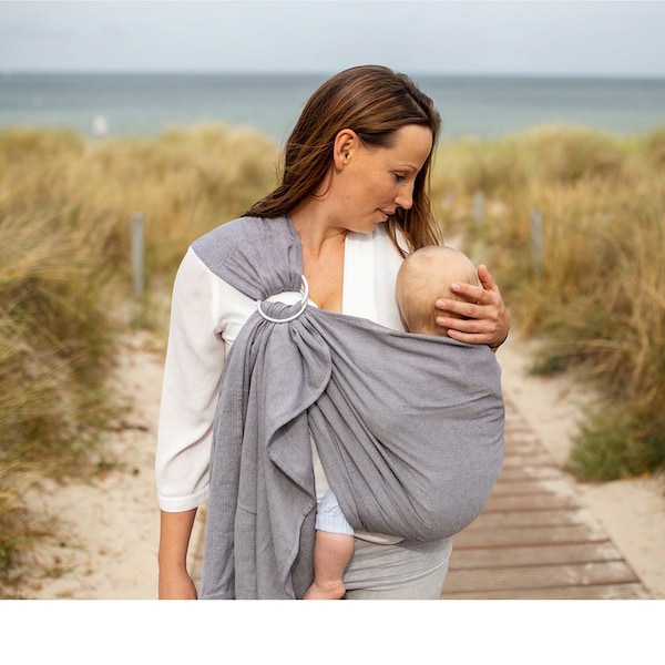 babywalz AMAZONASRing Sling Tragetuch grey Cyber Monday