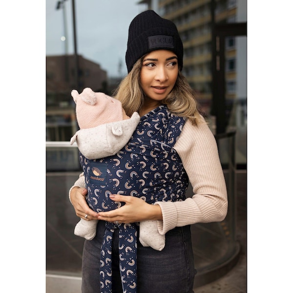 babywalz manduca® - SLINGBabytragetuch 510cm Limited Edition navy / print Muttertagsangebot