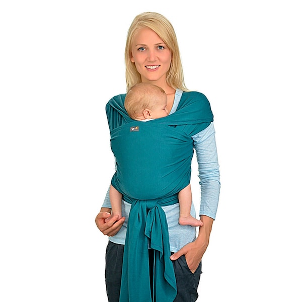 babywalz HOPPEDIZ®Babytragetuch Elastisches Tragetuch petrol Kauf eins, bekomm eins gratis