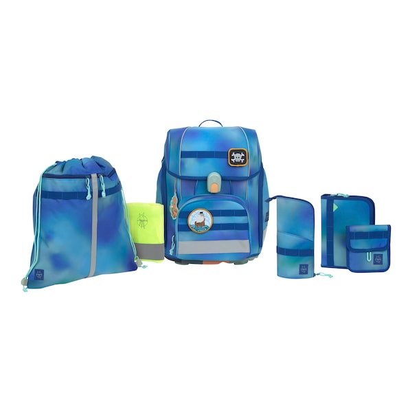 babywalz LässigSchulranzen-Set Boxy Unique gradient 7-tlg. blau Im Verkauf