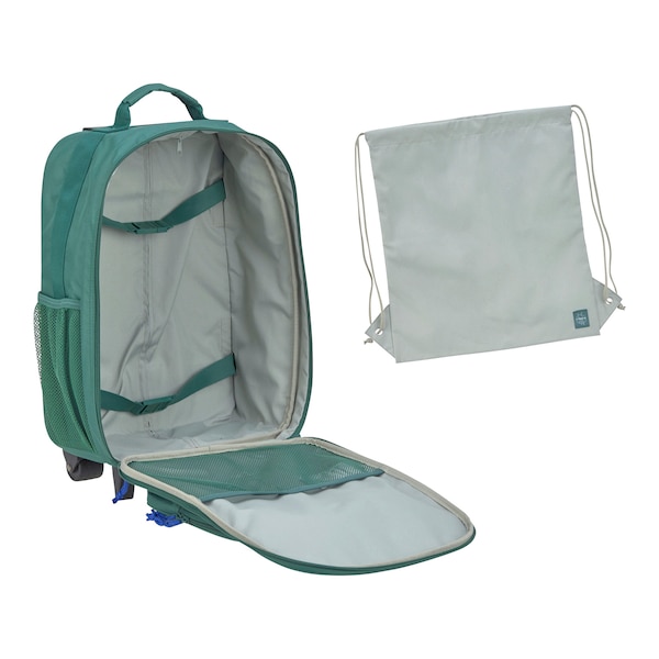 babywalz LässigKindertrolley Little Gang dunkelgrün Outlet