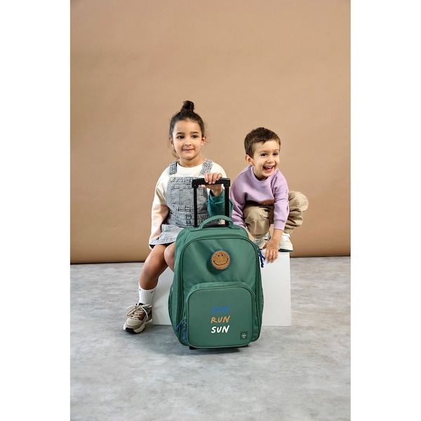 babywalz LässigKindertrolley Little Gang dunkelgrün Outlet