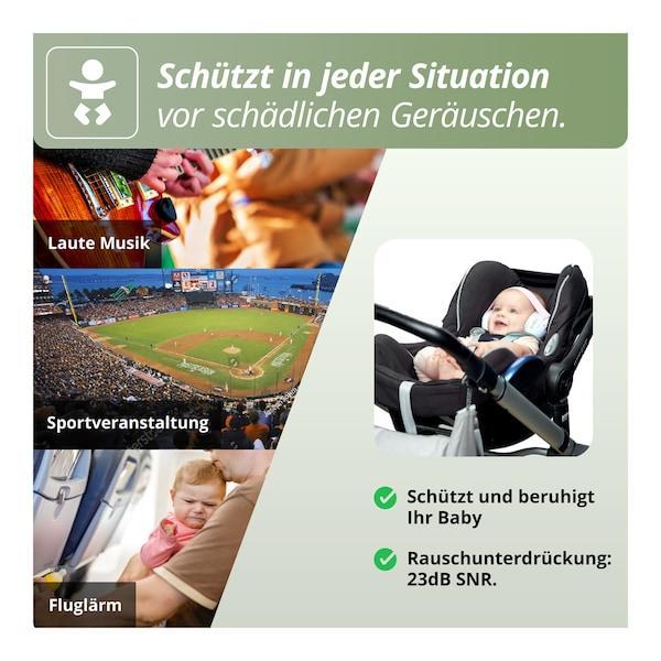 babywalz AlpineMuffy Baby Gehörschutz grün Auslauf