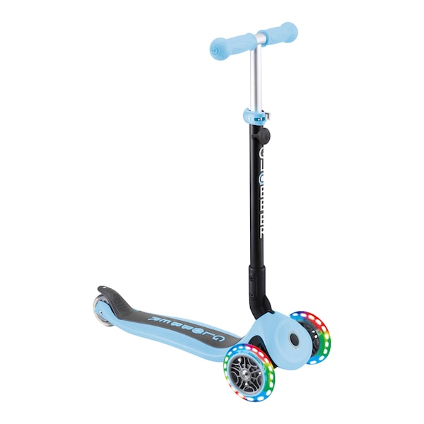 babywalz Globber3in1 Scooter Go-Up mit Leuchtrollen pastellblau Bis zu 60% Rabatt
