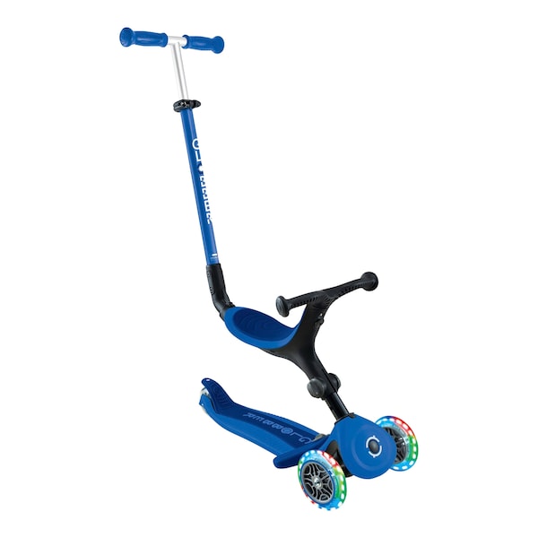 babywalz GlobberScooter 3in1 Go-Up active mit Leuchtrollen blau Riesige Rabatte